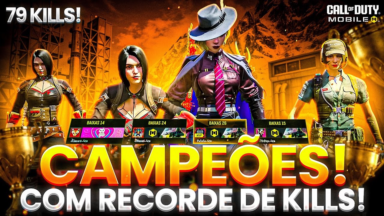 🏆CAMPEÕES DE VIRADA E COM RECORDE DE KILLS EM TORNEIO INSANO! (79 KILLS) - COD MOBILE BATTLE ROYALE