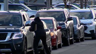 Long lines at COVID-19 testing site in Massachusetts after New Year's Day