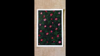 Simple And Easy Acrylic Flowers Painting For Beginners | Acrylic Florals Painting Tutorial | Roses
