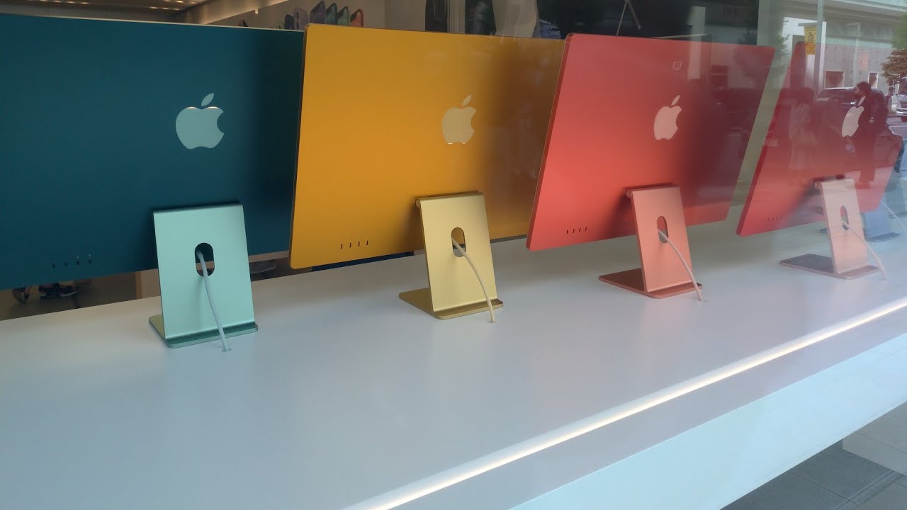 美品M1 Mac＋スタンド　AppleCare+残り2年 新 iMac、全色を確認できるのは日本では Apple Store 銀座店だけかな