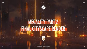 Futuristic city - 3D Render and Paintover - Concept Design Tutorial