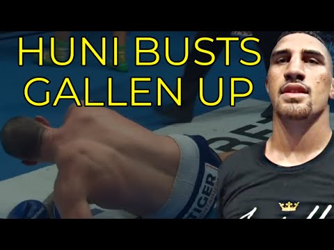 JUSTIS HUNI BUSTS UP PAUL GALLEN