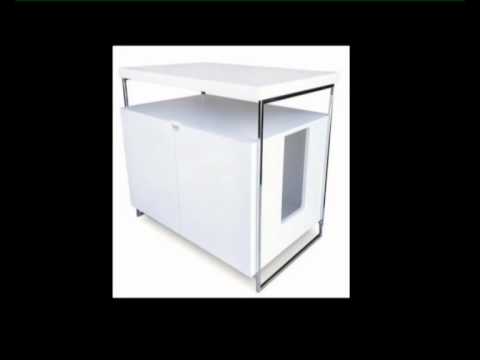 Modern Cat Designs Mcd Lh04 Large Glossy White Litter Box Hider Modern Cat Designs Mcd Lh04 Large