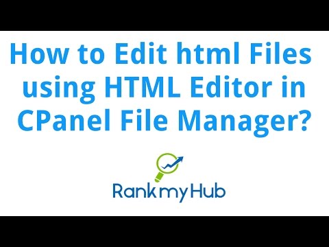 How to edit html files using html editor in Cpanel file manager
