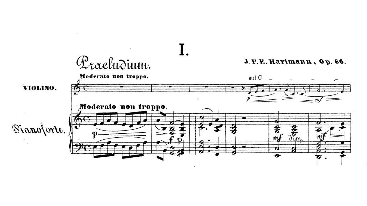 Johan Peter Emilius Hartmann – Suite for Piano and Violin, in A minor