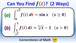 Can You Find the Functions Inside the Integrals? (2 Ways)