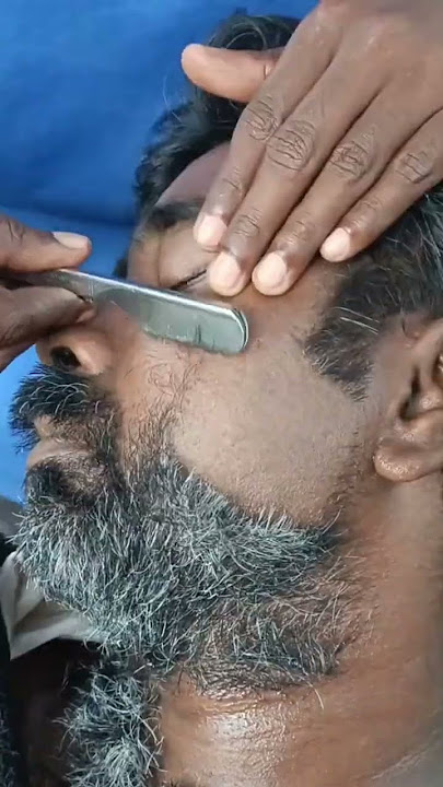 HARD BEARD SHAVING WITH WATERπ(ASMR)