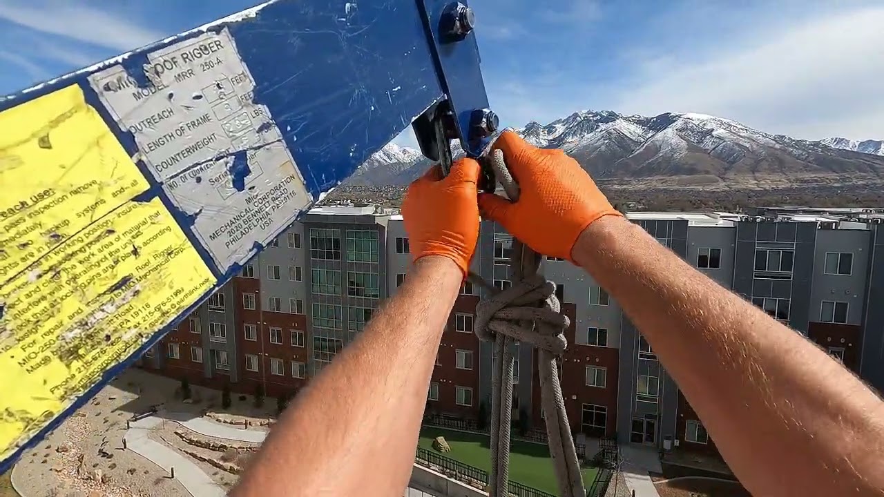 Как мыть окна , способ альпинизма.