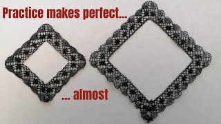 Bobbin lace squares - learning lessons as I go
