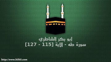 أبو بكر الشاطري - سورة طه - الآية [115 - 127]