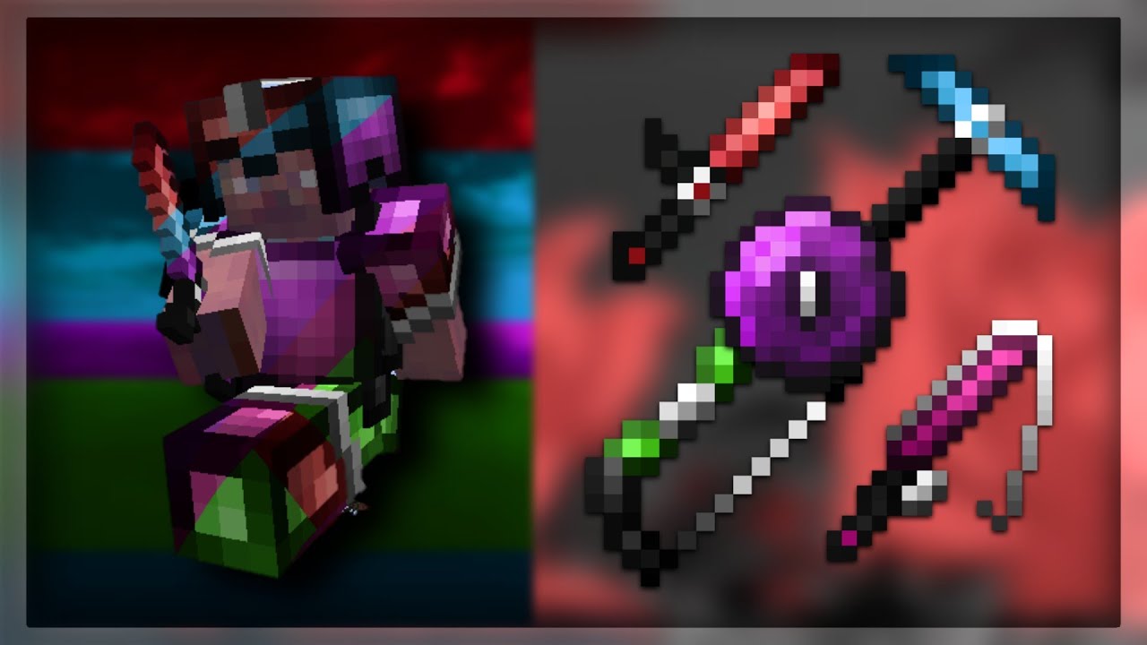 Luvonox 150k (16x) MCPE PvP Texture Pack by iSparkton (ALL 5 RECOLORS