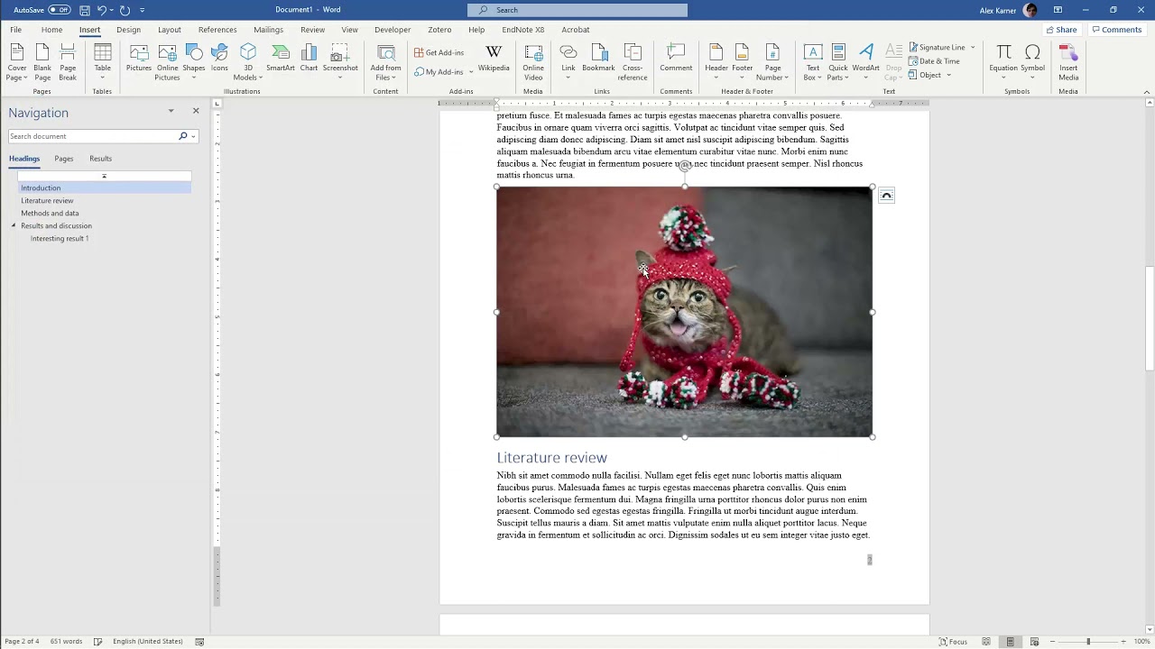Managing long documents in Microsoft Word and Google Docs