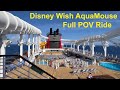 AquaMouse Full POV Ride Experience on the Disney Wish (Swiss Meltdown) - Disney Cruise Line