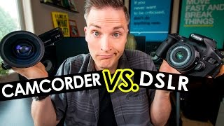 Camcorder VS. DSLR for Video, YouTube and Vlogging?