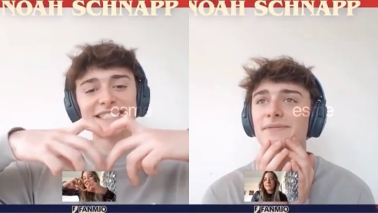 Noah Schnapp meeting a fan on fanmio (2nd video)