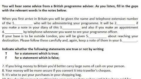 Unit 5: Listening Activity No.10