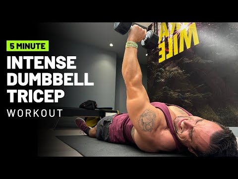 Intense 5 Minute Dumbbell Tricep Workout #3