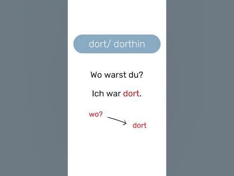 dort/ dorthin #deutsch #deutschlernen #german German Cafe - YouTube