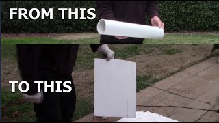 ✅ BETTER WAY HEATING 4" INCH DIAMETER PVC PIPE INTO--PVC SHEET USING HEAT GUN Using a Heat Chamber