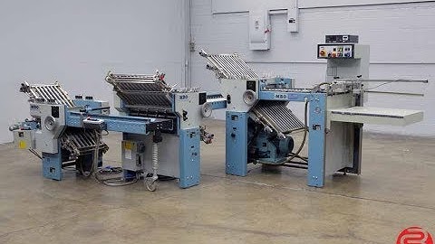 1990 MBO T49 Pile Feed Paper Folder with 8 Page Unit and 16 Page Unit