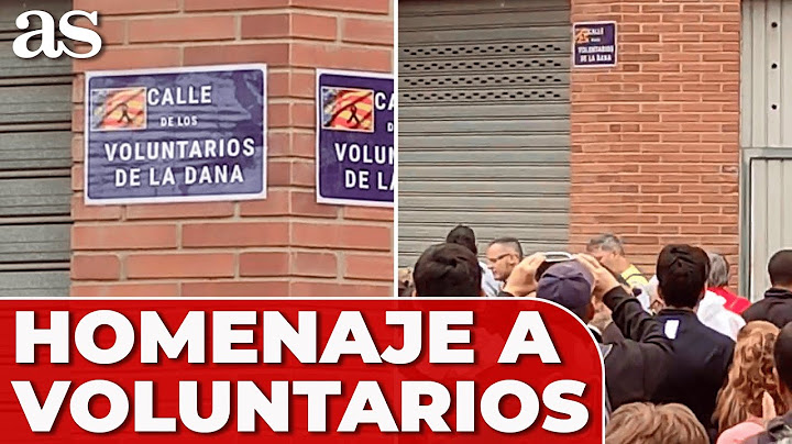 PAIPORTA DEDICA una CALLE a "los VOLUNTARIOS de la DANA"