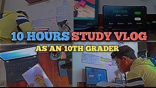 10 hours study vlog🔥|| As an 10th grader✨ || Tanmay Arora #anujgarg6117