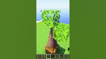 How to build a mini palm tree in Minecraft #shorts