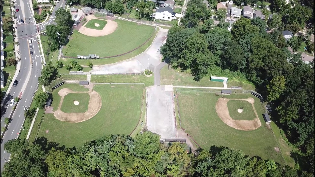 DJI Mavic Pro flying over Little League Baseball fields in Haddonfield