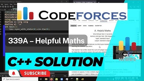 A C++ Solution to Codeforces 339A Helpful Maths by CFNewbie