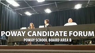 Poway Candidate Forum PUSD Area B