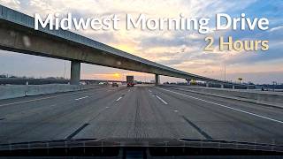 Midwest Morning Drive | Relaxing Highway Ambiance | 2 Hours