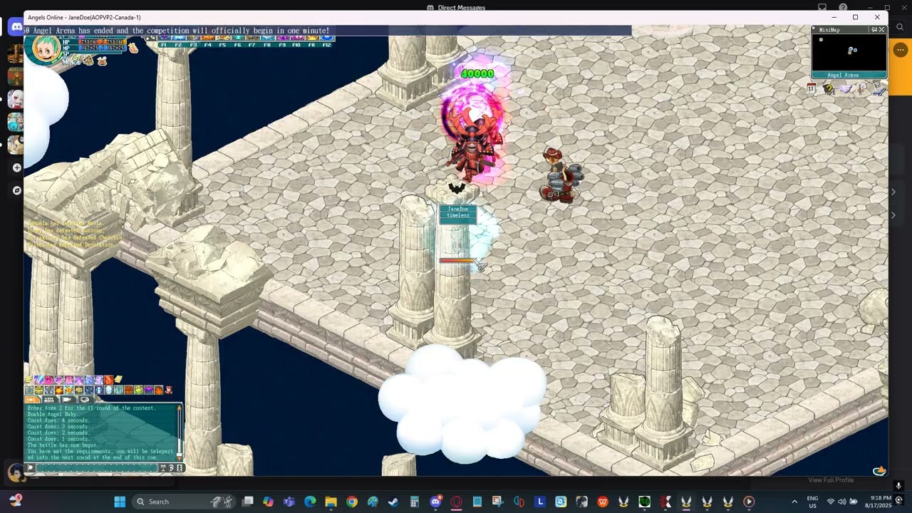 AOPVP2 DAILY ANGEL ARENA - JaneDoe 08/17/2025