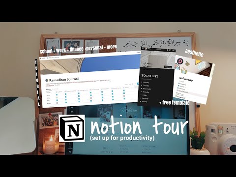 aesthetic notion tour (set up notion for productivity + ramadhan journal)