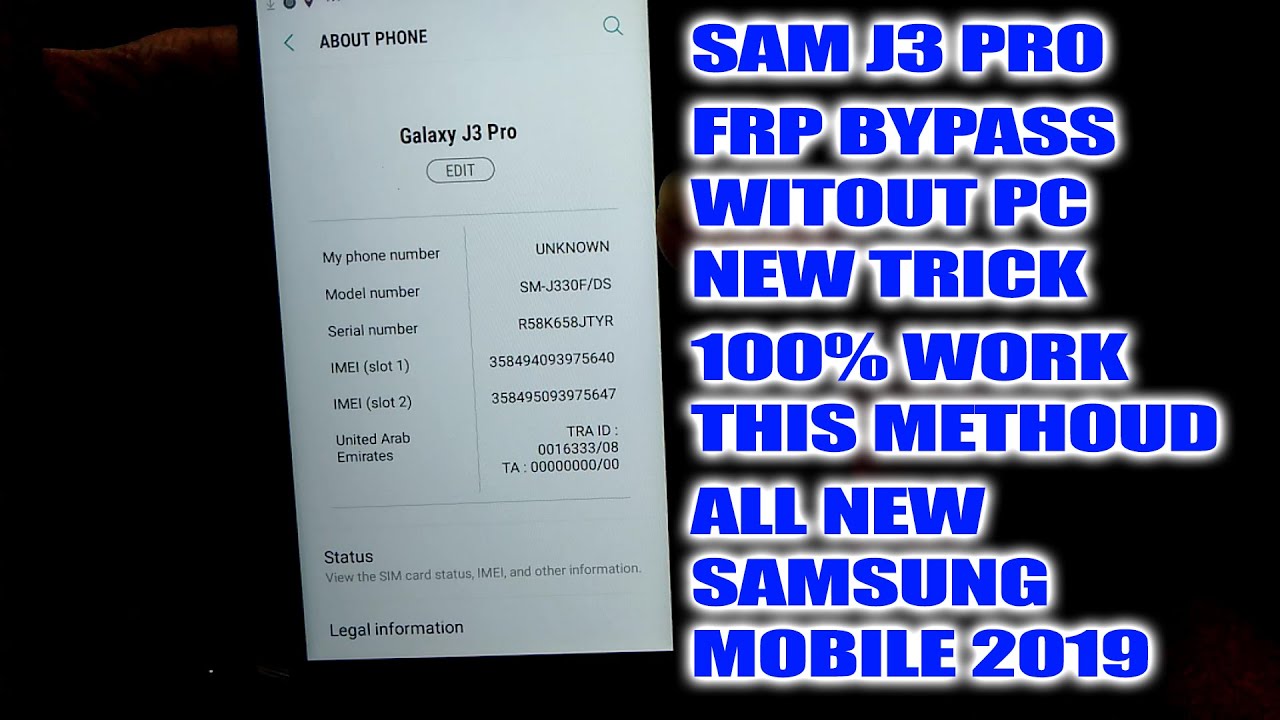 J330FN Frp Bypass Samsung J3 Pro Frp Without PC New Worked Method 100%
