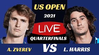 Alexander ZVEREV VS Lloyd HARRIS | Live Commentary  | QUARTERFINALS | US OPEN 2021