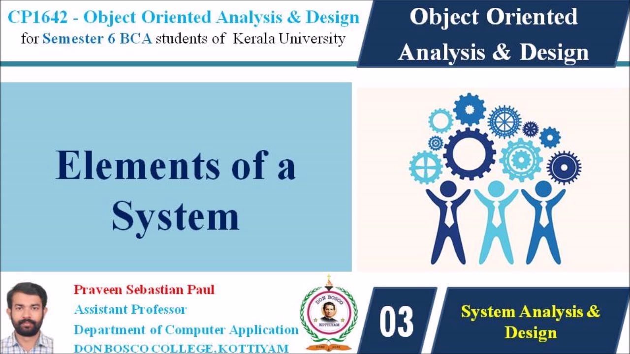 LECTURE 3 OOAD ELEMENTS OF A SYSTEM BCA SEM 6 YouTube