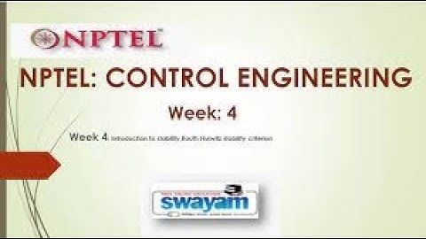 Control Engineering | Week 4 Quiz | Assignment 4 Solution | NPTEL | SWAYAM 2023