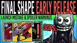 WARNING.. Sony RELEASED Final Shape EARLY! - BIG Oops, Spoiler Warning, Other TFS News (Destiny 2)