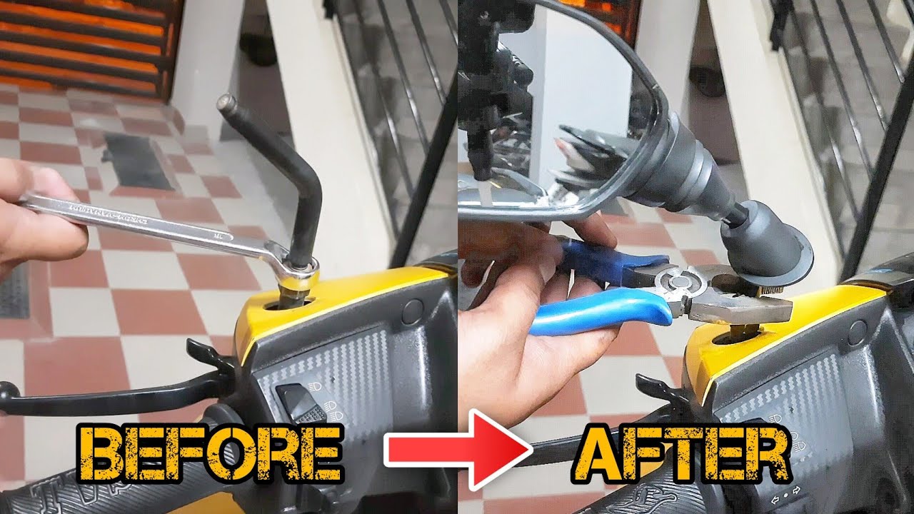 How To Replace And Adjust A Broken Side Mirror Of A Scooter TVS Ntorq 125 DIY YouTube