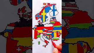 Draw Flag Map Of Macedonia And Albania