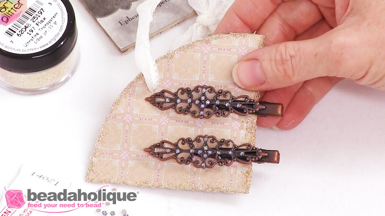 How to Embellish Barrettes and Package them for Gift Giving
