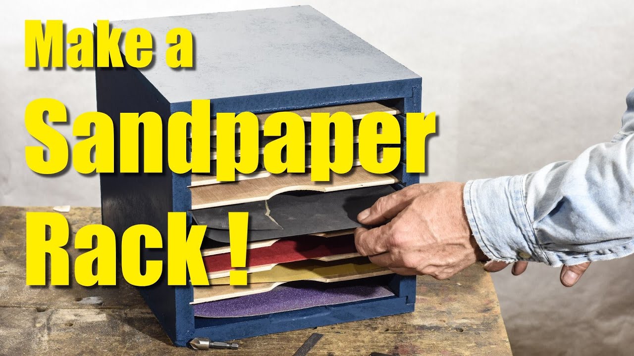 DIY Sandpaper Storage Rack - Girl, Just DIY!