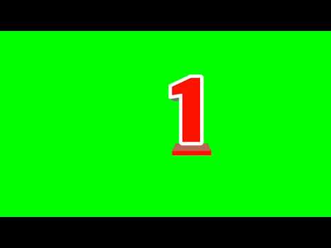 Copyright free green screen timer   10 seconds countdown timer with sound effect green screen