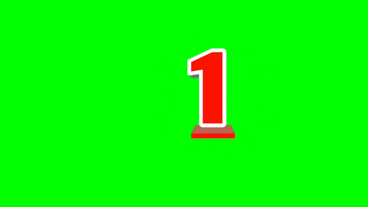 Copyright free green screen timer   10 seconds countdown timer with sound effect green screen