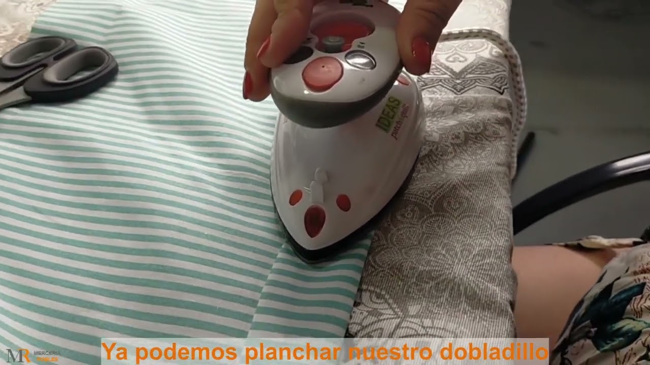 DiY - COMO HACER un DOBLADILLO a DOBLE CARA con CINTA ADHESIVA de FLISELINA  - Manoli costura fácil 