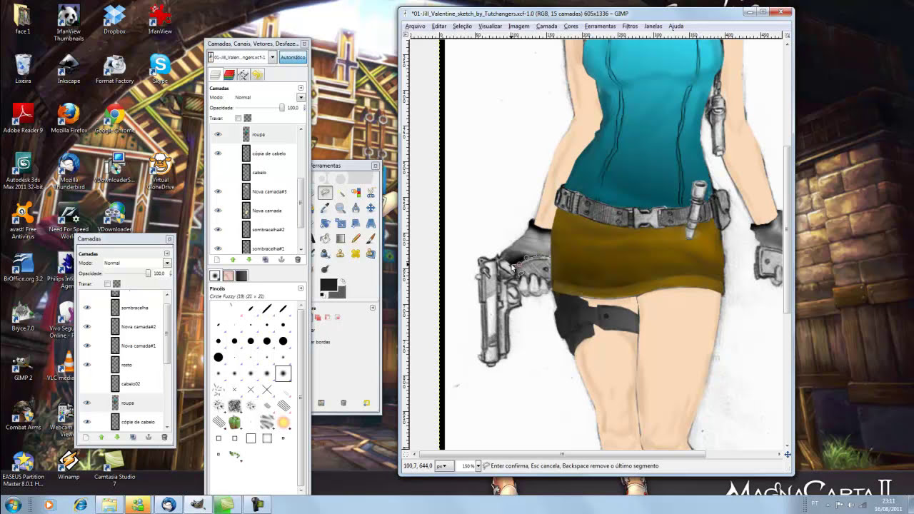 Pintura Digital em Ilustração Mangá de Personagem Anime com Gimp Aula ...