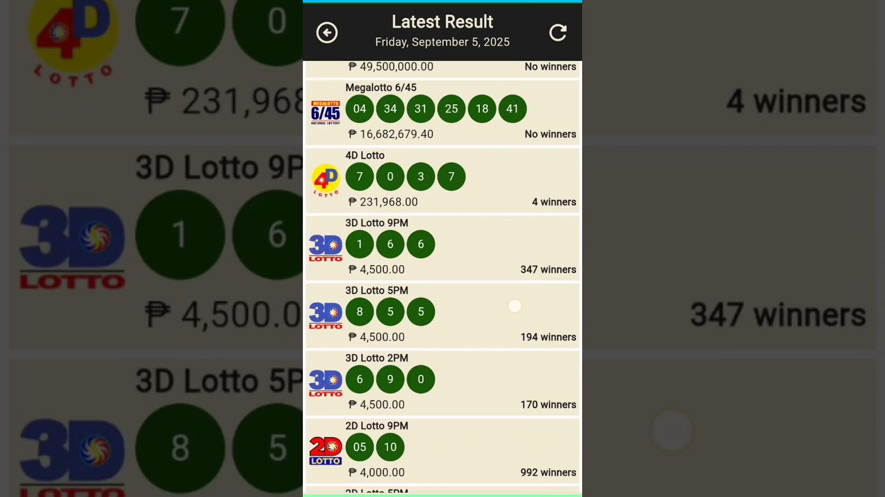 9pm lotto result today September 5,2025 all draw result#shortvideo #lottoresulttoday