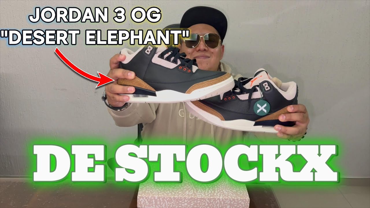 JORDAN 3 "DESERT ELEPHANT" DE StockX //PIEL PREMIUM COMO J4 BRED
