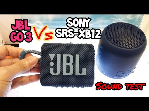 JBL Go 3 and Sony SRS-XB12 Waterproof Bluetooth Speakers | Sound Test Comparison