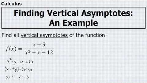 Calculus - Finding Vertical Asymptotes - Example # 2